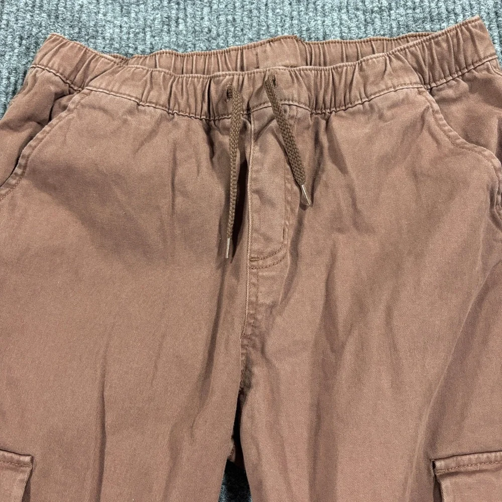 Cat & Jack Cargo Pants Kids Size 14 Brown Tapered Elastic Waist Drawstring